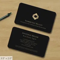 Black Professional Luxury Logo Business Card