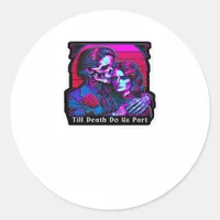 Till Death Do Us Part Classic – Grim Reaper Romanc Classic Round Sticker