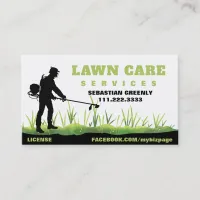 *~* Lawn Care Weed Whacking Mow Grass Modern Business Card