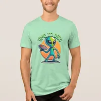 Retro Alien Disc Golf Tri-Blend Shirt