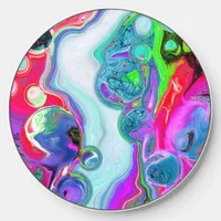 Abstract Bubbles Color Burst Wireless Charger