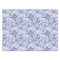 Boho Chic Pretty Blue White Paisley Pattern Tissue Paper