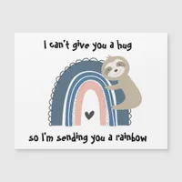 Thinking of You Rainbow Sloth Post Card