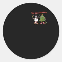 Tis The Season Christmas Tree Pals Classic Trendy  Classic Round Sticker