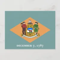 State of Delaware Flag Postcard