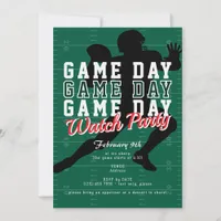 Football Big Game Day Sports Watch Party Invitation