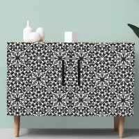 Black and White Vintage Damask Pattern Decoupage Tissue Paper