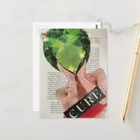 Surreal Gemstone Lady Collage  Postcard