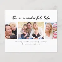 Budget It's a Wonderful Life Photo  Holiday Card