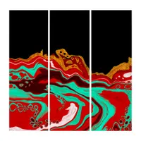 Personalized Black, Gold, Burgundy, Marble Art  