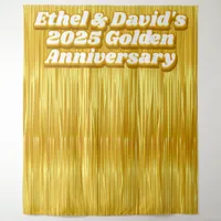 Wedding Anniversary Gold Faux Streamer Backdrop