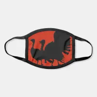 Silhouette of Turkeys Face Mask