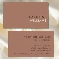 Modern trendy dusty rosewood business card