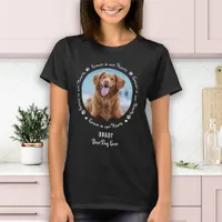 Pet Memorial Hearts Paw Prints Custom Dog Photo T-Shirt
