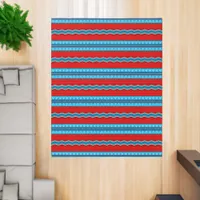 Southwest River Canyon Red Turquoise 8ft x 10ft Rug