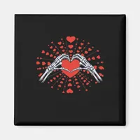Skeleton Hand Heart Valentines Day Funny 2025 Hear Magnet