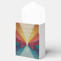 Colorful Elegant Rainbow Wedding Invitation  Favor Boxes