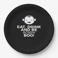 Eat Drink Scary Boo Halloween Design Creative Casu Paper Plates