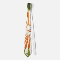 Carrot Vegetables Colorful Rainbow Pattern Garden Neck Tie