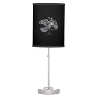 Crow, F-Caw-F Funny Bird Moon Gothic Adult Humor C Table Lamp