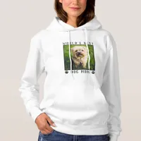 World's Best Dog Mom Black Paw Prints Pet Photo Hoodie