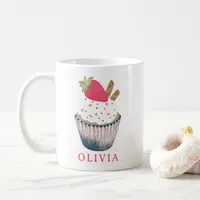 Personalized Cupcake Mug – Cute Pink Birthday Gift