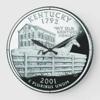 Faux Kentucky State Quarter Large Clock