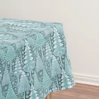 Stylized Coastal Christmas Trees Pattern#6 ID1009 Tablecloth