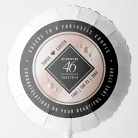 Elegant 46th Pearl Wedding Anniversary Balloon