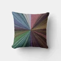 Circular Gradient Earthy Rainbow Throw Pillow