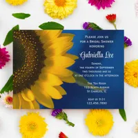 Sunflower on Blue Bridal Shower Invitation