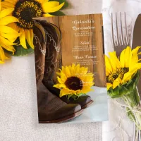 Country Sunflower Western Quinceañera Party Menu