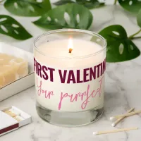 Valentine from the cat, girlfriend gift, for her scented candle