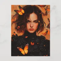 Butterfly Woman  Postcard