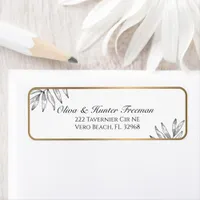 Elegant Black and Gold Personalized Address Label