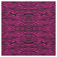 Abstract Zebra Pink and Black Fabric