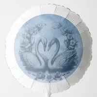 Dusty Blue Swan Lake Wedding Balloon | Love Birds