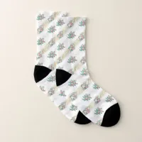 Vintage Rose Pattern - Socks