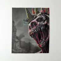 Scary Horror Zombie Unicorn Zombiecorn Halloween Tapestry