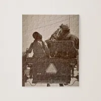 Father and Daughter Amish Horse and Buggy Jigsaw Puzzle