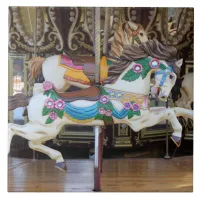 Vintage Carousel Horse galloping Ceramic Tile