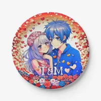 Cute Anime Themed Wedding  Paper Plates