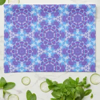 A Purple and Blue Tie Dye Pattern Kitchen Towel