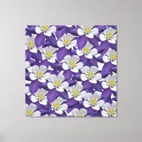 Columbine Flower Pattern Canvas Print