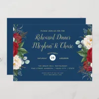 Crimson Watercolor Peony Floral Invitation