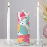 Colorful Abstract Unity Candle Set