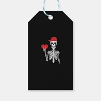 Roll Skeleton Hands Heart Valentines Day Skull Gift Tags