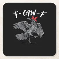 F-Caw-F Retro Classic Square Paper Coaster