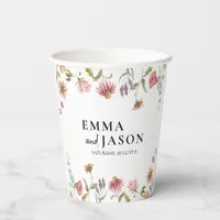 Wildflower Wedding Paper Cups