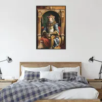 Renaissance portrait monkey canvas print